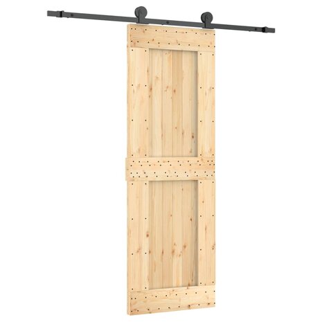 Schuifdeur met beslag 70x210 cm massief grenenhout 2