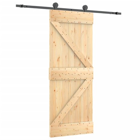 Schuifdeur met beslag 70x210 cm massief grenenhout 2