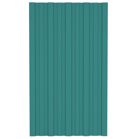 Dakpanelen 36 st 80x45 cm gegalvaniseerd staal groen 2