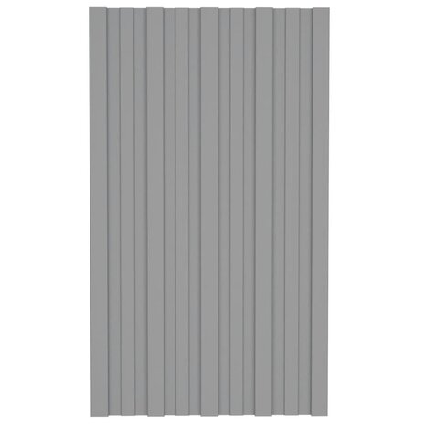 Dakpanelen 12 st 80x45 cm gegalvaniseerd staal grijs 2