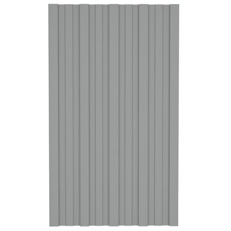 Dakpanelen 36 st 80x45 cm gegalvaniseerd staal grijs 2