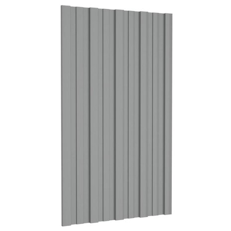 Dakpanelen 36 st 80x45 cm gegalvaniseerd staal grijs 3