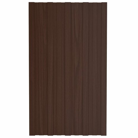 Dakpanelen 36 st 80x45 cm gegalvaniseerd staal bruin 2