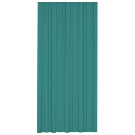 Dakpanelen 36 st 100x45 cm gegalvaniseerd staal groen 2