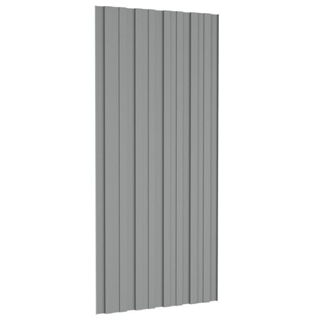 Dakpanelen 36 st 100x45 cm gegalvaniseerd staal grijs 5