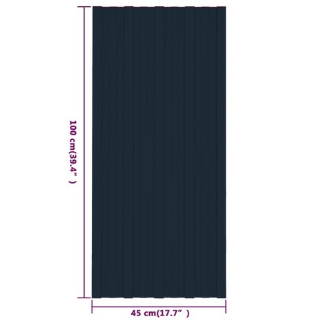 Dakpanelen 36 st 100x45 cm gegalvaniseerd staal antraciet 7