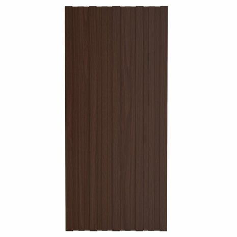 Dakpanelen 36 st 100x45 cm gegalvaniseerd staal bruin 2
