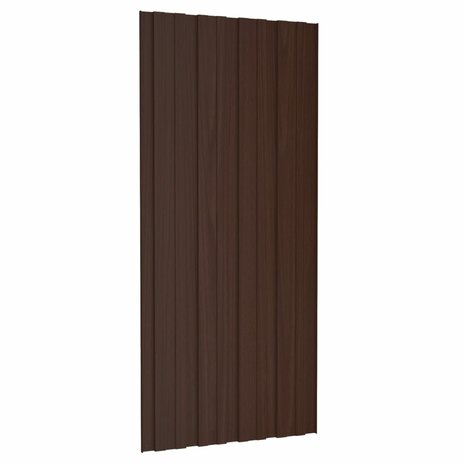 Dakpanelen 36 st 100x45 cm gegalvaniseerd staal bruin 4