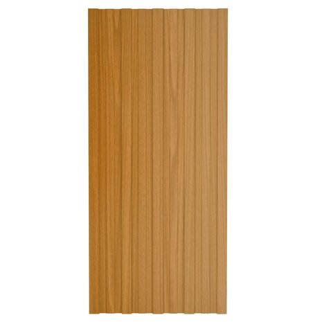 Dakpanelen 12 st 100x45 cm gegalvaniseerd staal lichthout 2