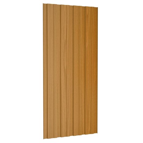 Dakpanelen 12 st 100x45 cm gegalvaniseerd staal lichthout 4