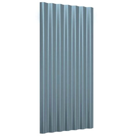 Dakpanelen 36 st 80x36 cm gepoedercoat staal grijs 3