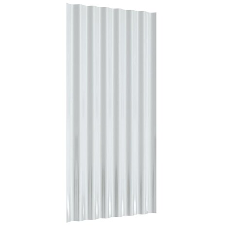 Dakpanelen 36 st 80x36 cm gepoedercoat staal grijs 5