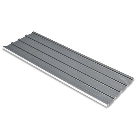 12 st Dakpanelen gegalvaniseerd staal grijs  1