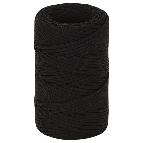 Werktouw 2 mm 50 m polyester zwart 2