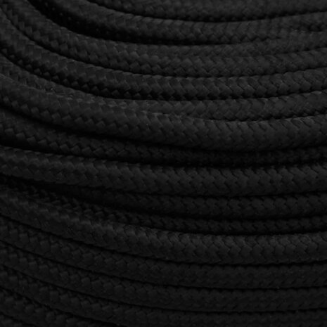 Werktouw 6 mm 100 m polyester zwart 4