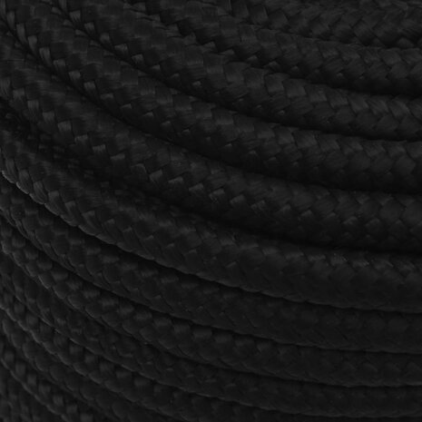 Werktouw 14 mm 25 m polyester zwart 4