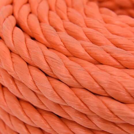 Werktouw 12 mm 25 m polypropeen oranje 4