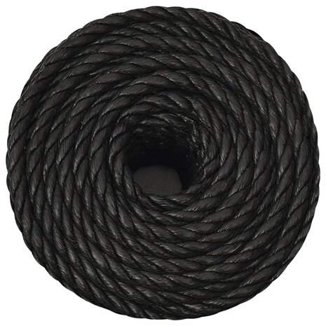 Werktouw 12 mm 50 m polypropeen zwart 3