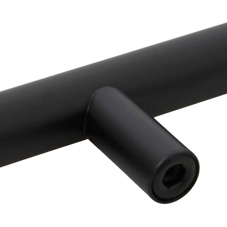 Handvatten 5 st 224 mm roestvrij staal zwart 9