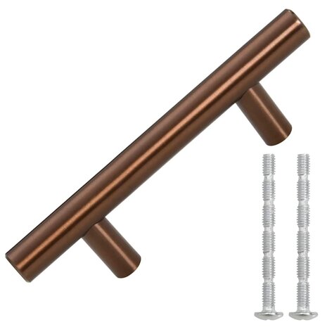 Handvatten 10 st 64 mm roestvrij staal bronskleurig 3