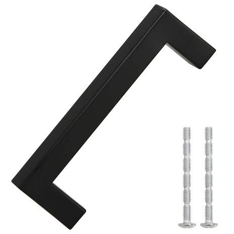 Handvatten 10 st 96 mm roestvrij staal zwart 3