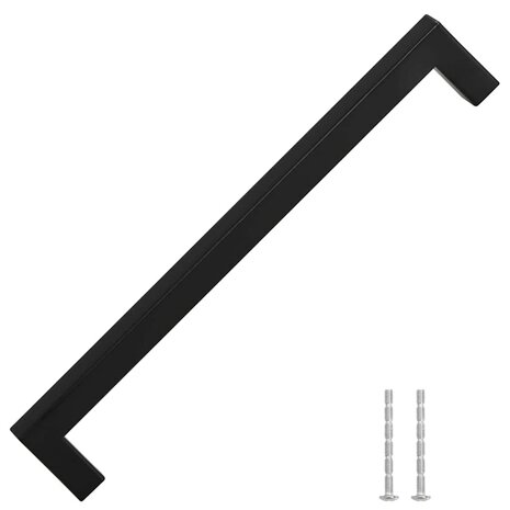 Handvatten 5 st 224 mm roestvrij staal zwart 3
