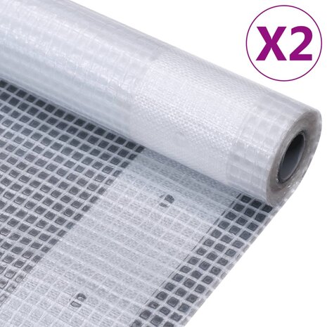 Dekzeilen 2 st Leno 260 g/m² 3x2 m wit 1