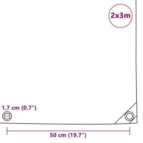Dekzeil 650 g/m² 2x3 m groen 6