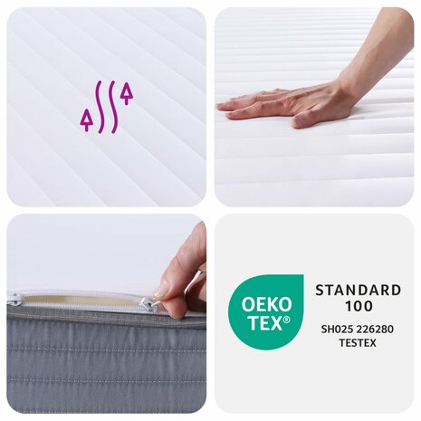 Schuimmatras middelzacht 90x200 cm 8