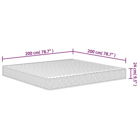 Schuimmatras middelzacht 200x200 cm 9