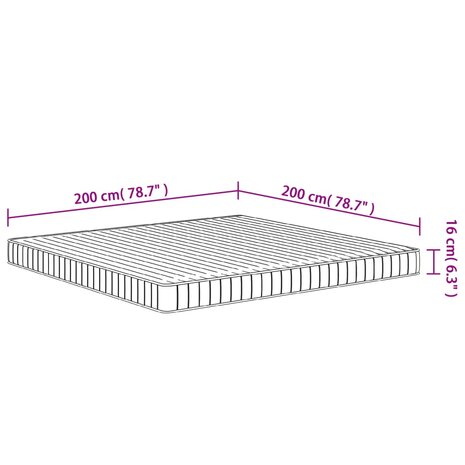 Schuimmatras middelzacht 200x200 cm 9