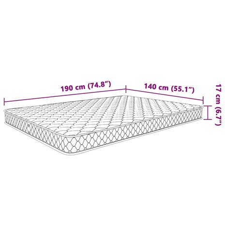 Traagschuimmatras 140x190x17 cm wit 8
