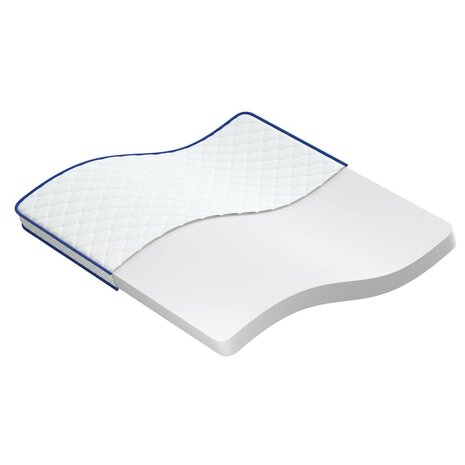 Traagschuimmatras 200x200x17 cm wit 2