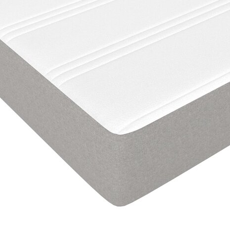 Pocketveringmatras 90x200x20 cm stof lichtgrijs 5