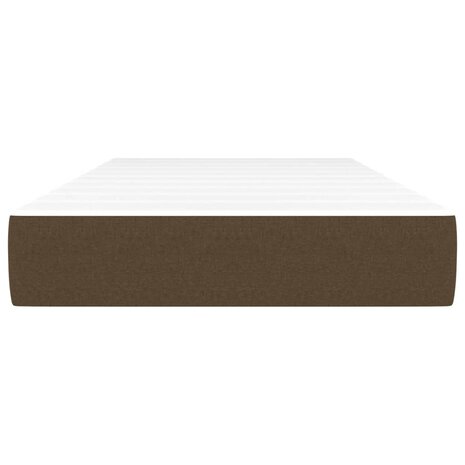 Pocketveringmatras 90x200x20 cm stof donkerbruin 3