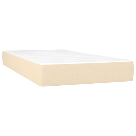 Pocketveringmatras 100x200x20 cm stof crèmekleurig 2
