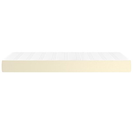 Pocketveringmatras 100x200x20 cm kunstleer crèmekleurig 4