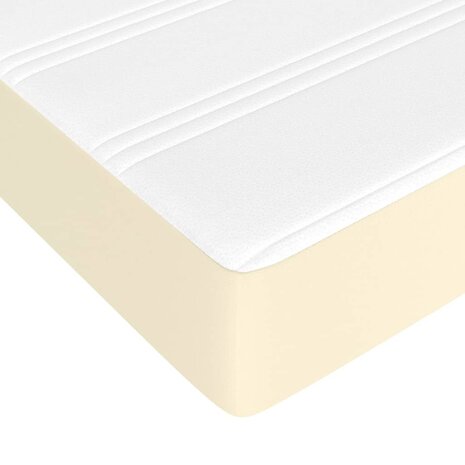 Pocketveringmatras 100x200x20 cm kunstleer crèmekleurig 5