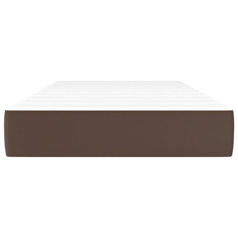 Pocketveringmatras 100x200x20 cm kunstleer bruin 3