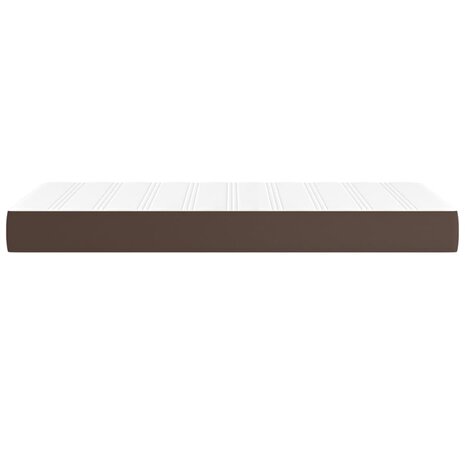 Pocketveringmatras 100x200x20 cm kunstleer bruin 4
