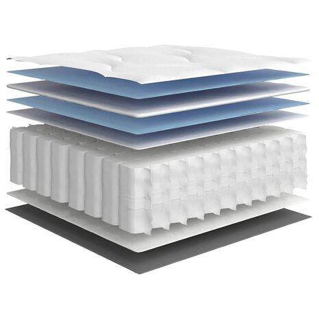 Pocketveringmatras middelhard 90x200 cm superkingsize 6