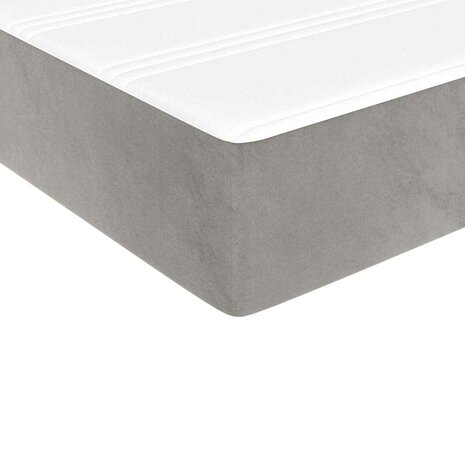 Pocketveringmatras voor kinderen 80x160 cm fluweel lichtgrijs 5