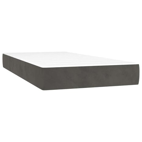 Pocketveringmatras 100x210x20 cm fluweel donkergrijs 2