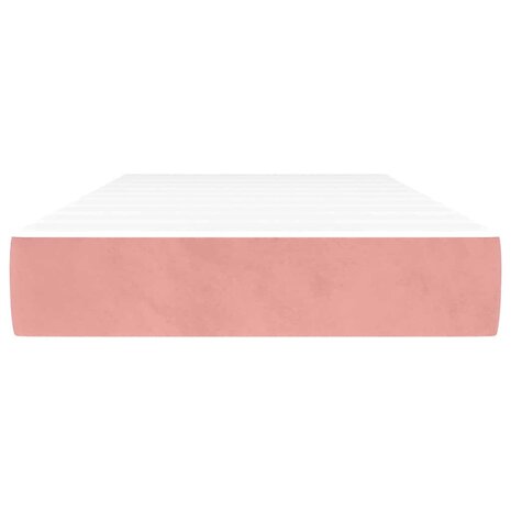 Pocketveringmatras 80x220x20 cm fluweel roze 3
