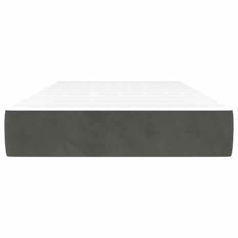Pocketveringmatras 100x220x20 cm fluweel donkergrijs 3