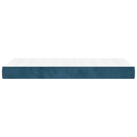 Pocketveringmatras 100x220x20 cm fluweel donkerblauw 4