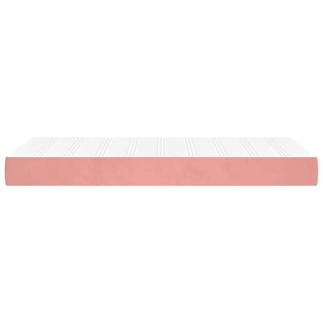 Pocketveringmatras 100x220x20 cm fluweel roze 4