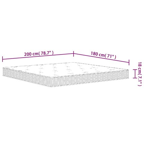 Binnenveringmatras middelhard 180x200 cm 7
