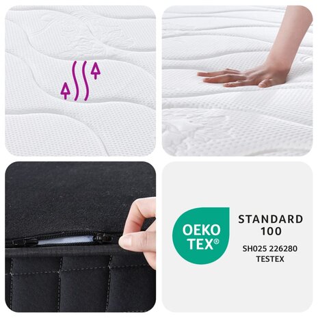 Binnenveringmatras middelhard 90x190 cm Single Size 8