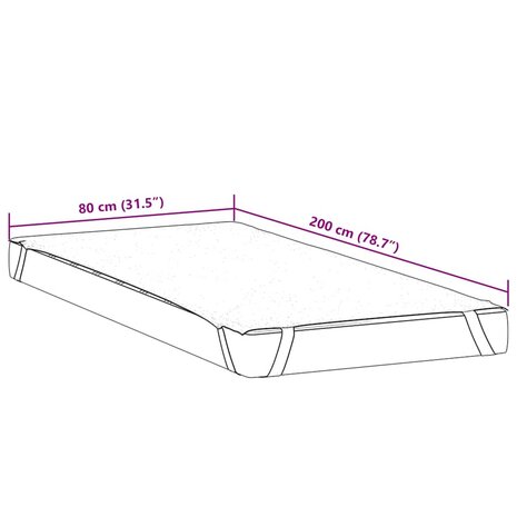 Matrasbeschermer waterdicht 80x200 cm wit 7